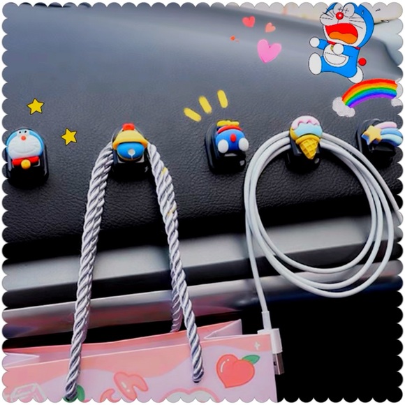 Car Hooks Adhesive : Doremon (set of 5) - Picture 2 of 5